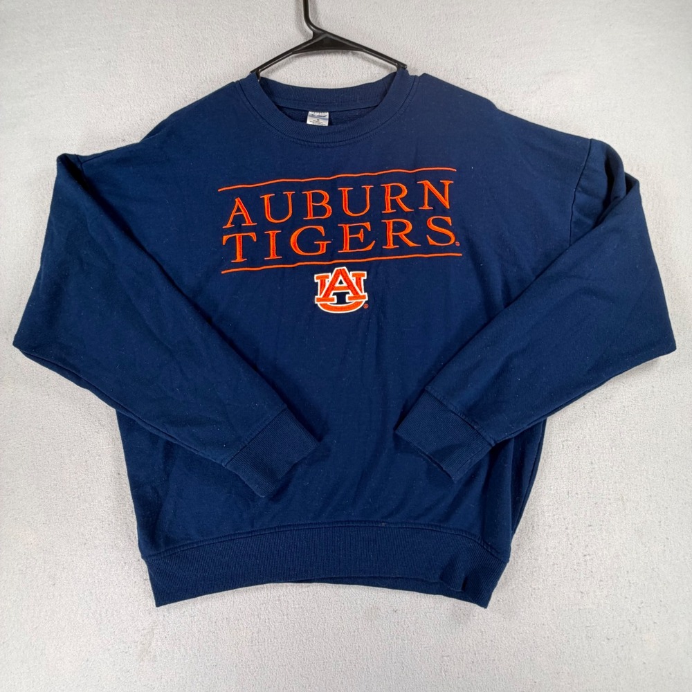 Liv Casual Auburn Ladies Medium Navy Blue Orange Graphic Sweatshirt Gameday NCAA